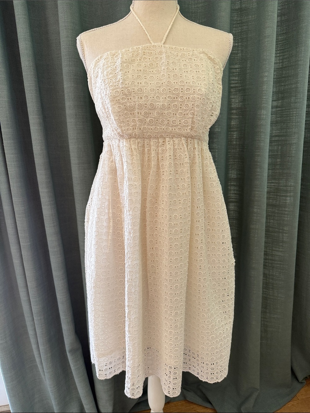HD in Paris Cream Eyelet Strapless Summer Dress